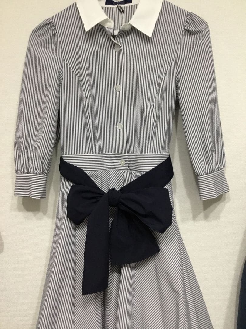 【新品タグ付】最新2025今季カタログ掲載品バルーンワンピースネイビー40号L