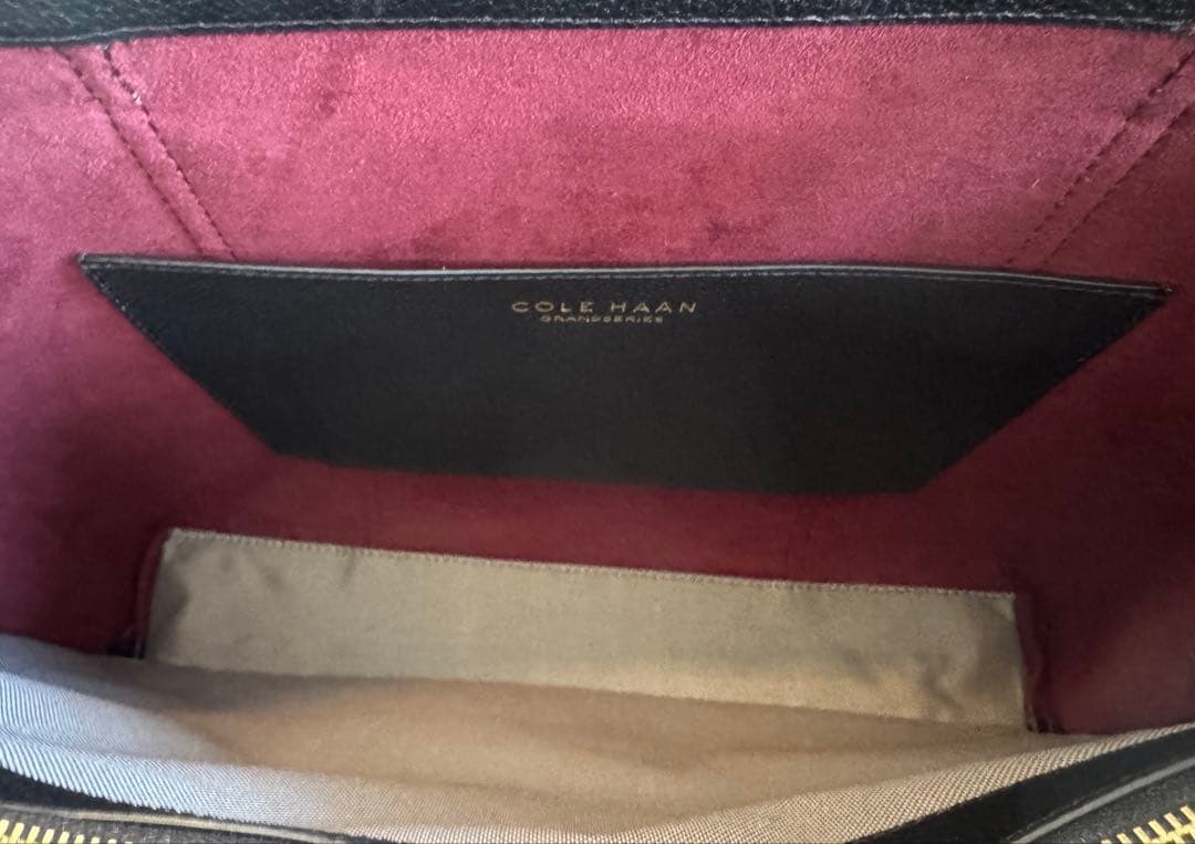 COLE HAAN ブラックトートバッグ 収納袋付き