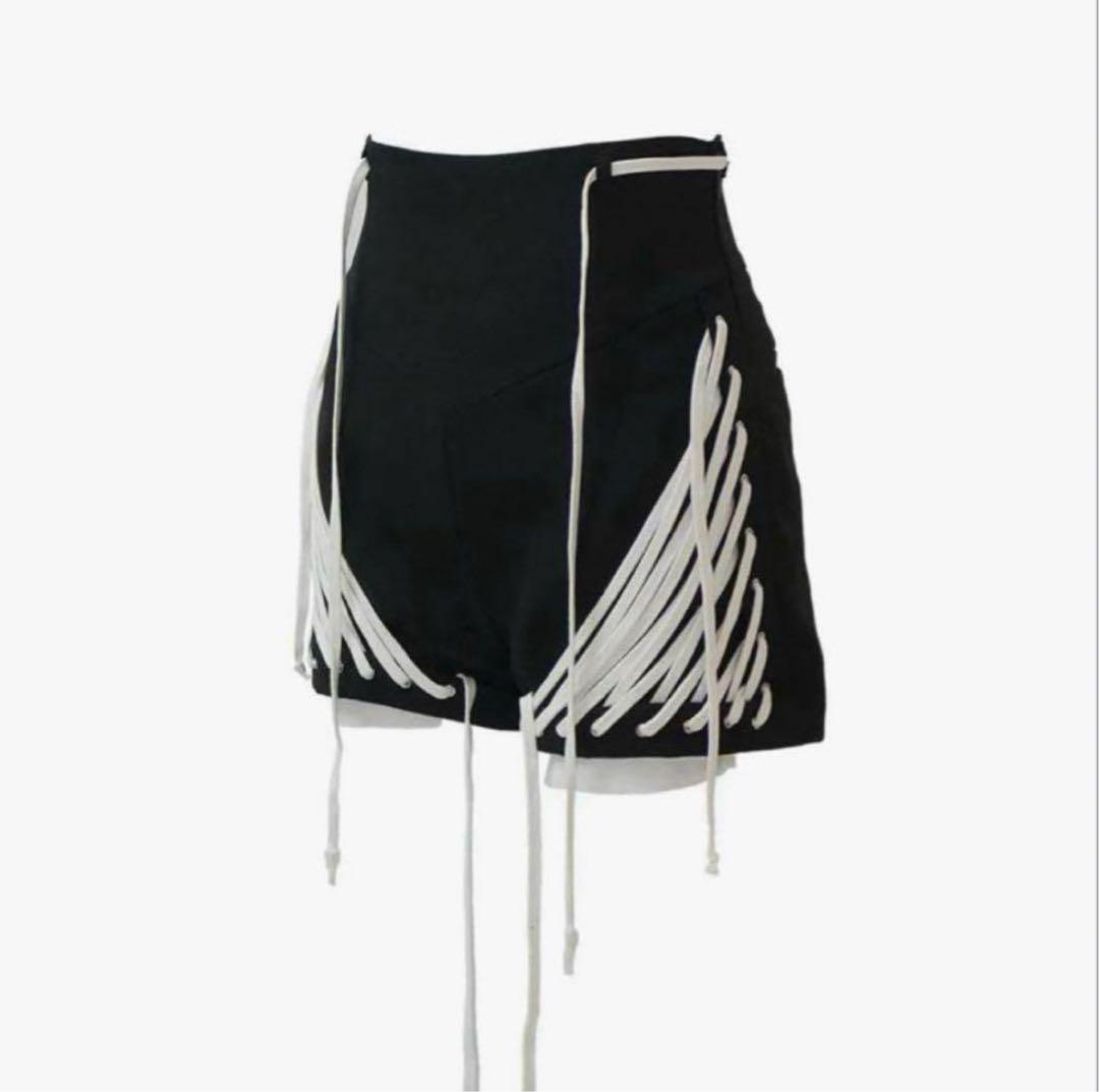 パンツ theredthread S lace up shorts black M