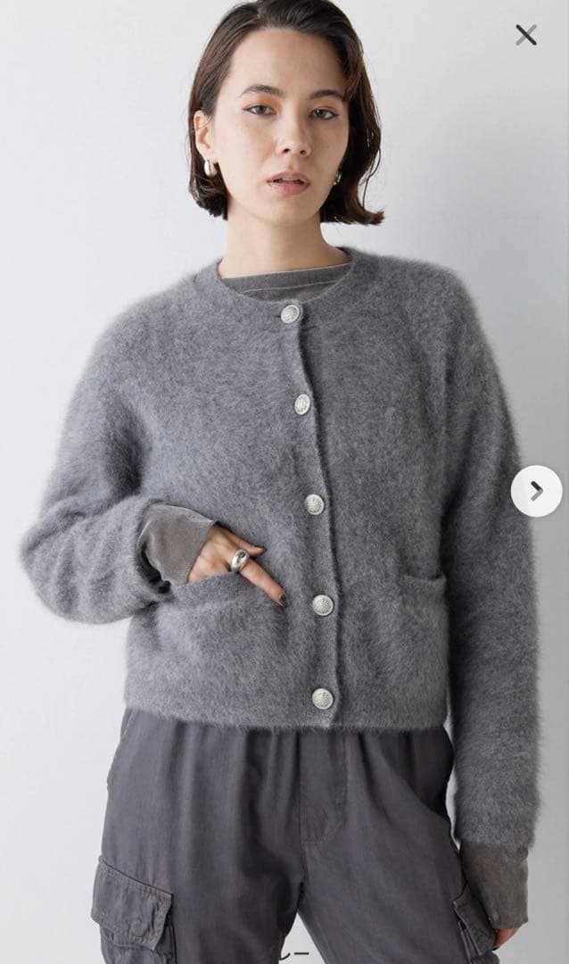 大人気完売品‼︎美品‼︎Whim Gazette カシミヤ混ファーニットジャケット