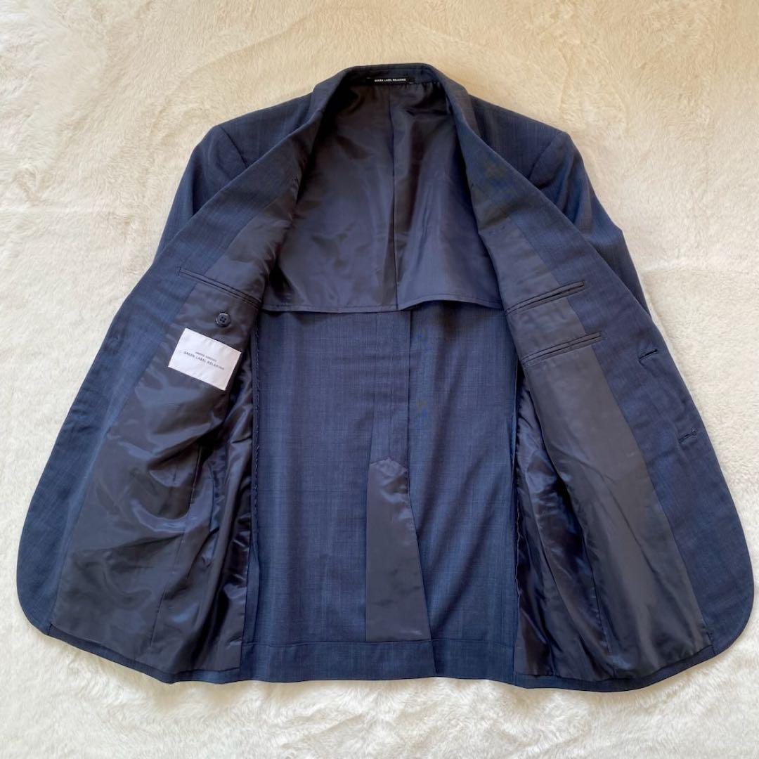 グリーンレーベルリラクシング　スーツ　セットアップ　ネイビー　ウール　44