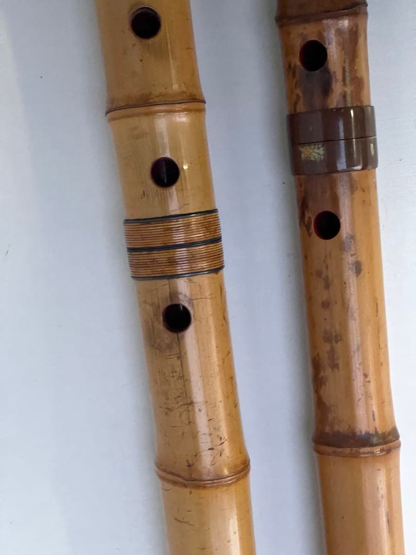 尺八本体 竹製 5穴　松下深水　2本