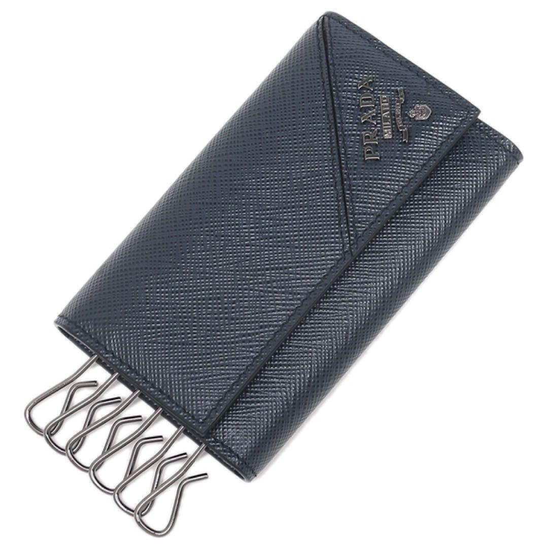 プラダ キーケース サフィアーノ ネイビー メンズ PRADA 2PG222