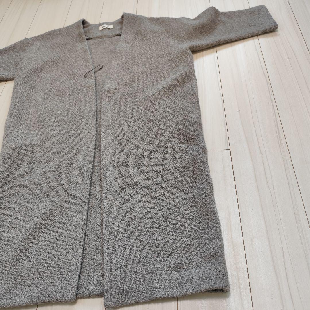 s*i様 evam eva エヴァムエヴァ ウールツイードローブコート モカ 3