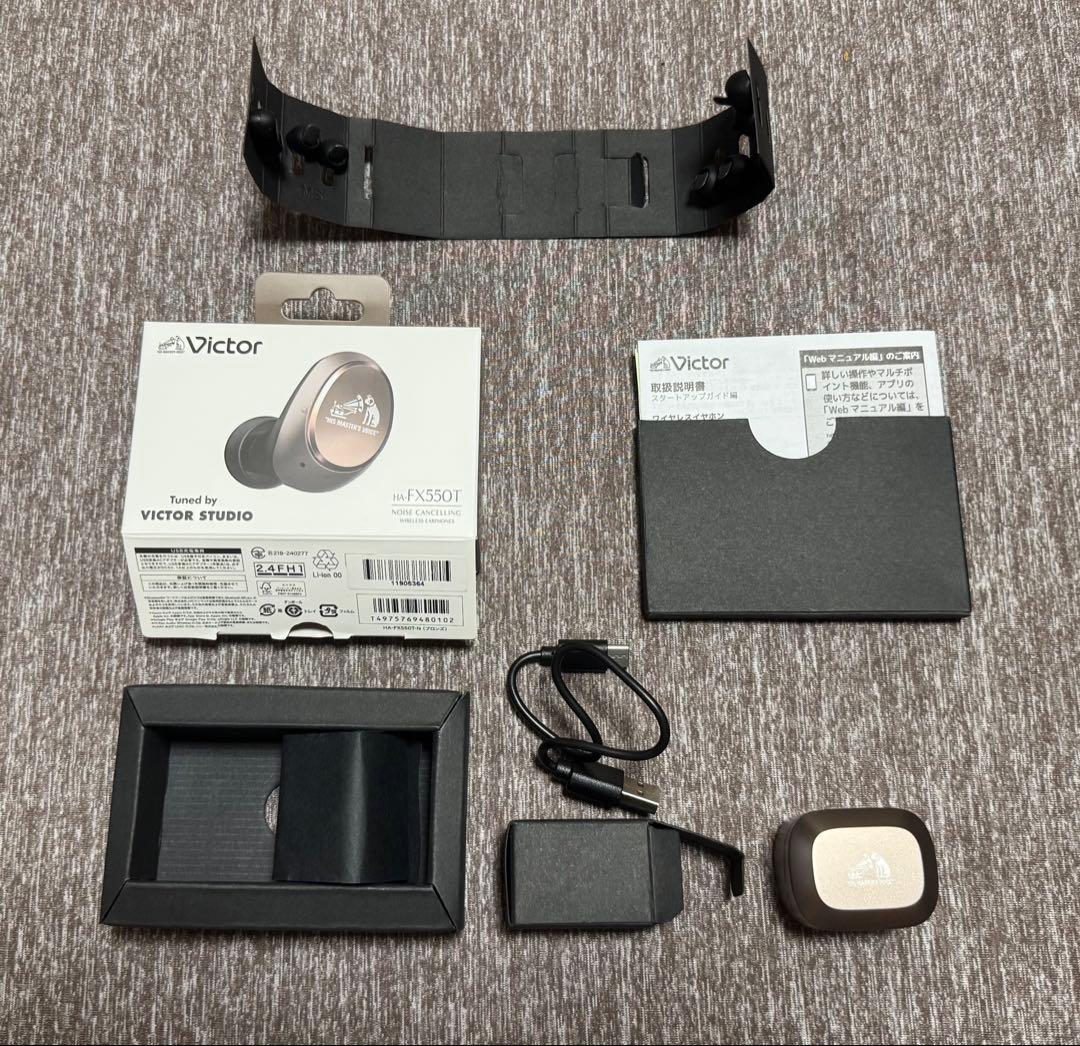 Victor FX500T ワイヤレスイヤホン ゴールド