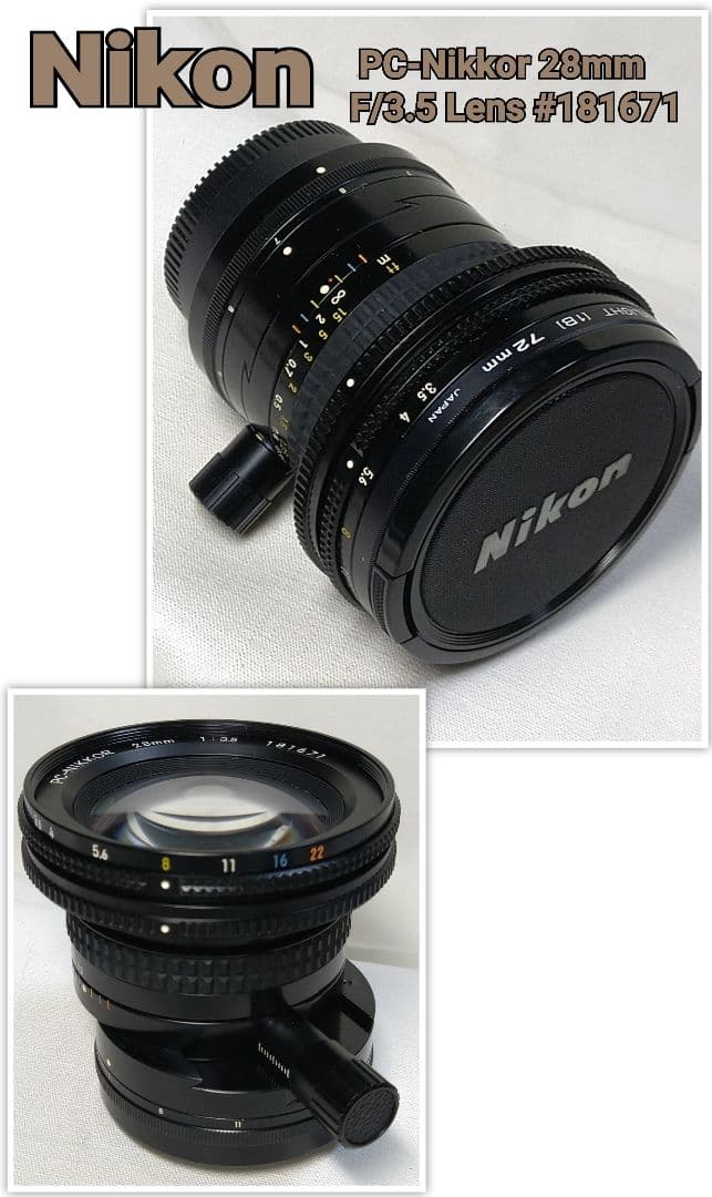 【完動品！】Nikon ニコン PC-Nikkor 28mm F3.5 レンズ