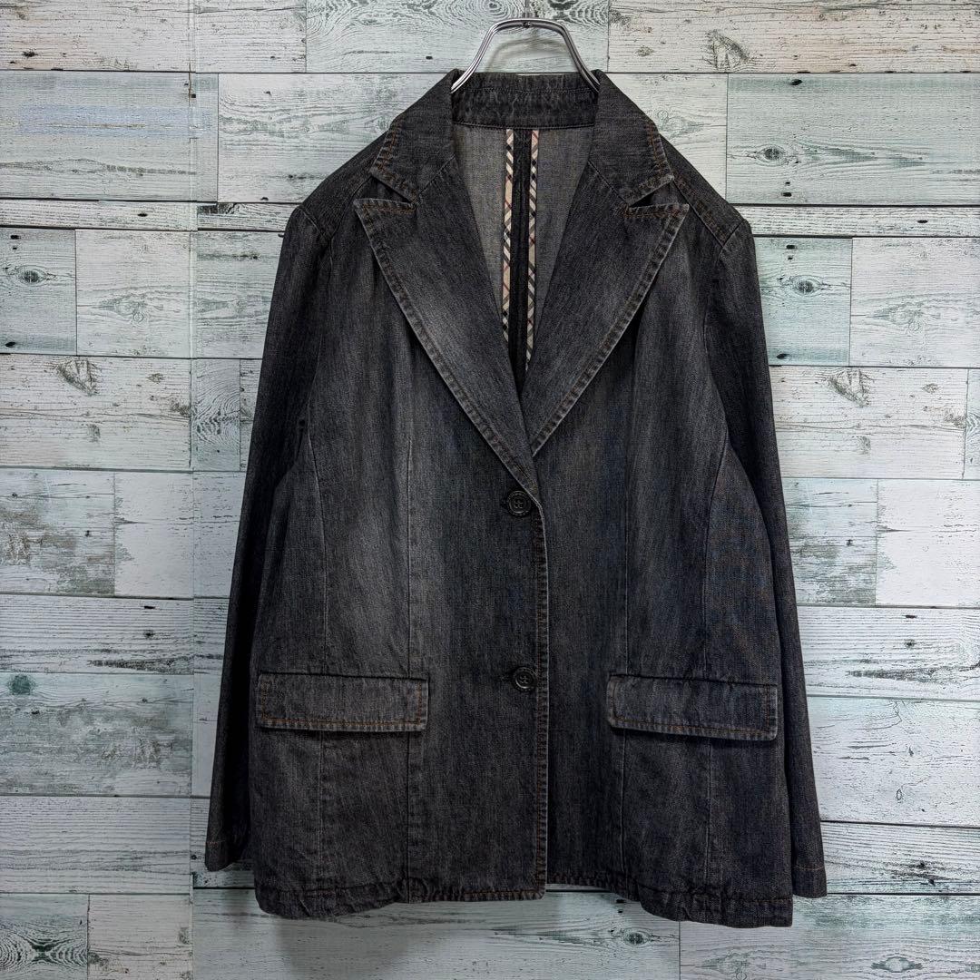 ☆大きいサイズ・3L☆バーバリーロンドン　デニムジャケット　Gジャン　刻印ボタン