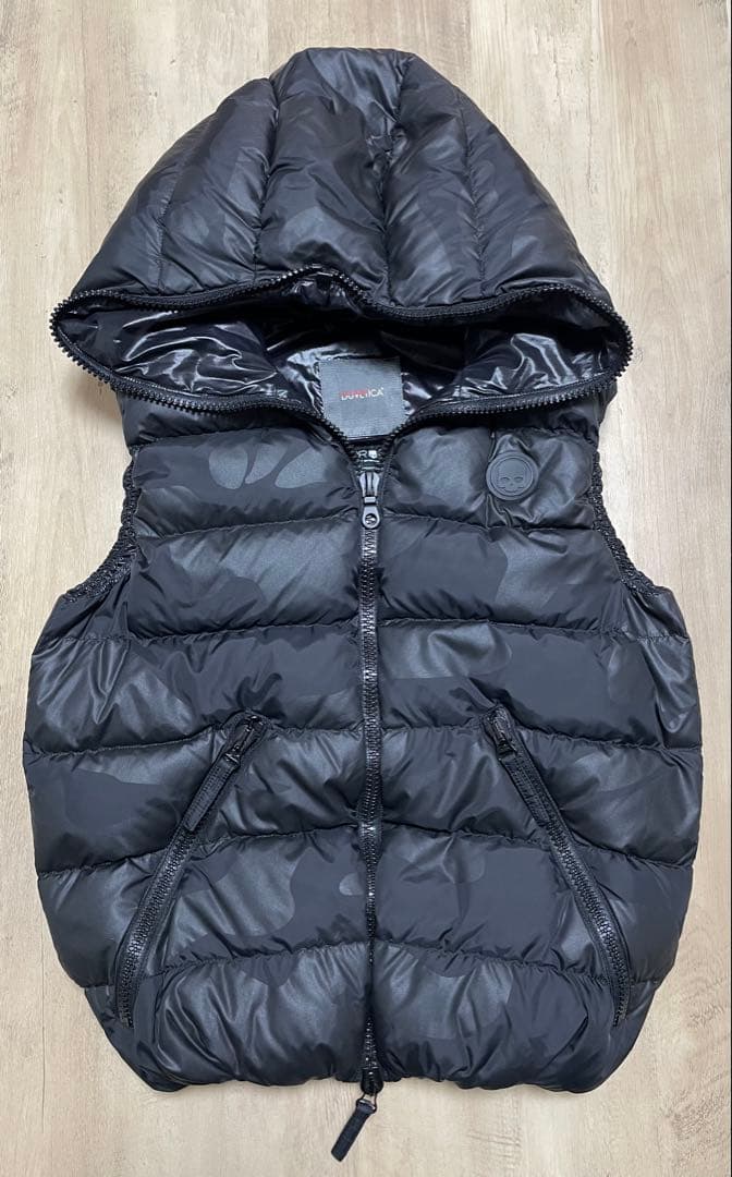 ハイドロゲンxデュベティカ迷彩　ダウンベスト　ブラック　46 カモフラージュ