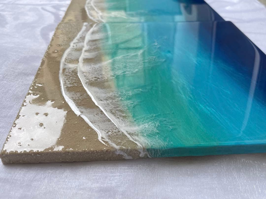 3 waveオーシャンレジン　パネル　NO14