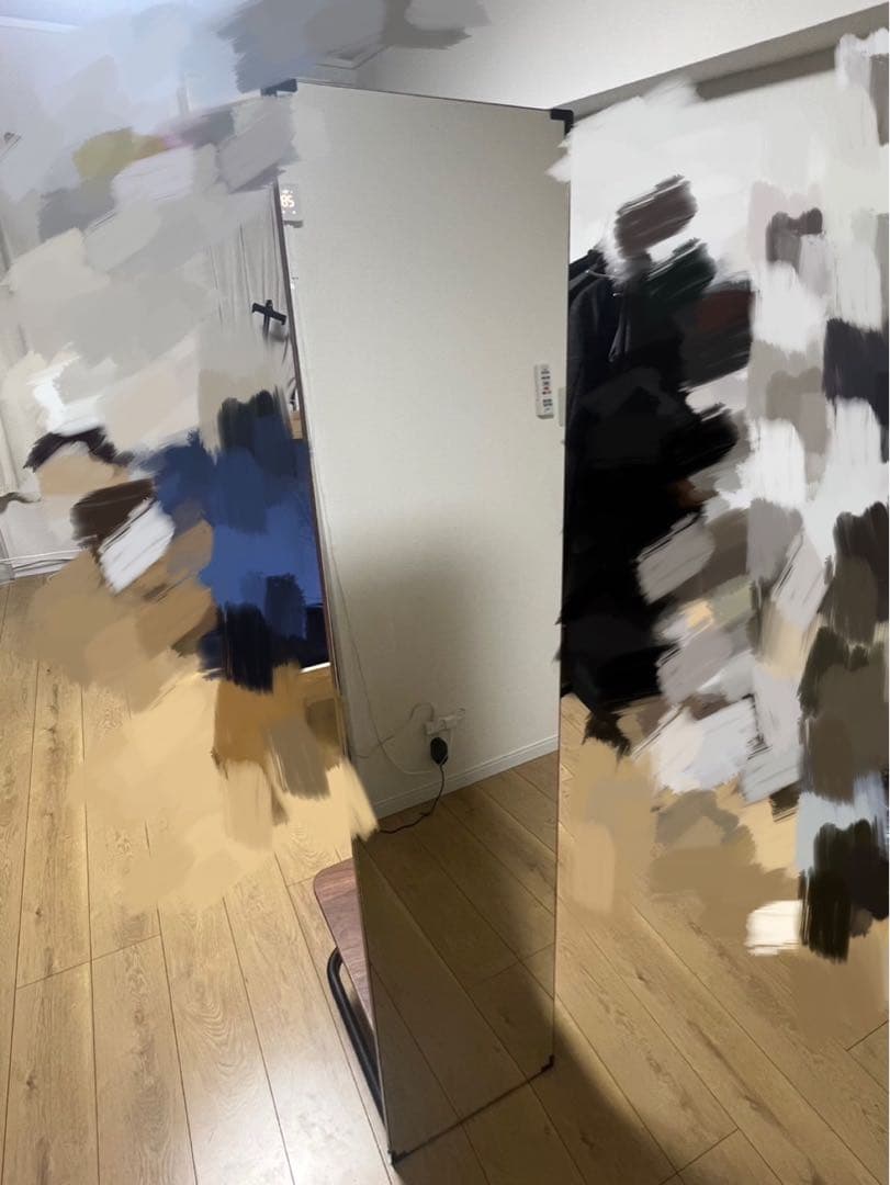 【美品】anthem ハンガー　ミラー　姿見 ブラウン