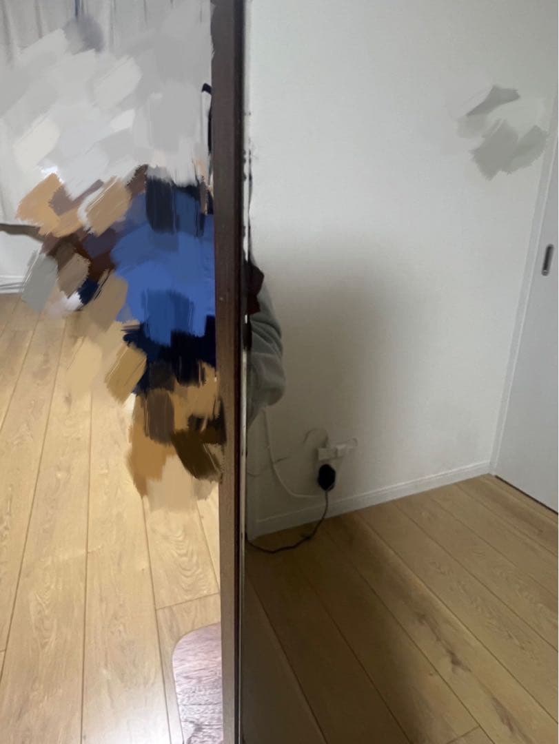 【美品】anthem ハンガー　ミラー　姿見 ブラウン