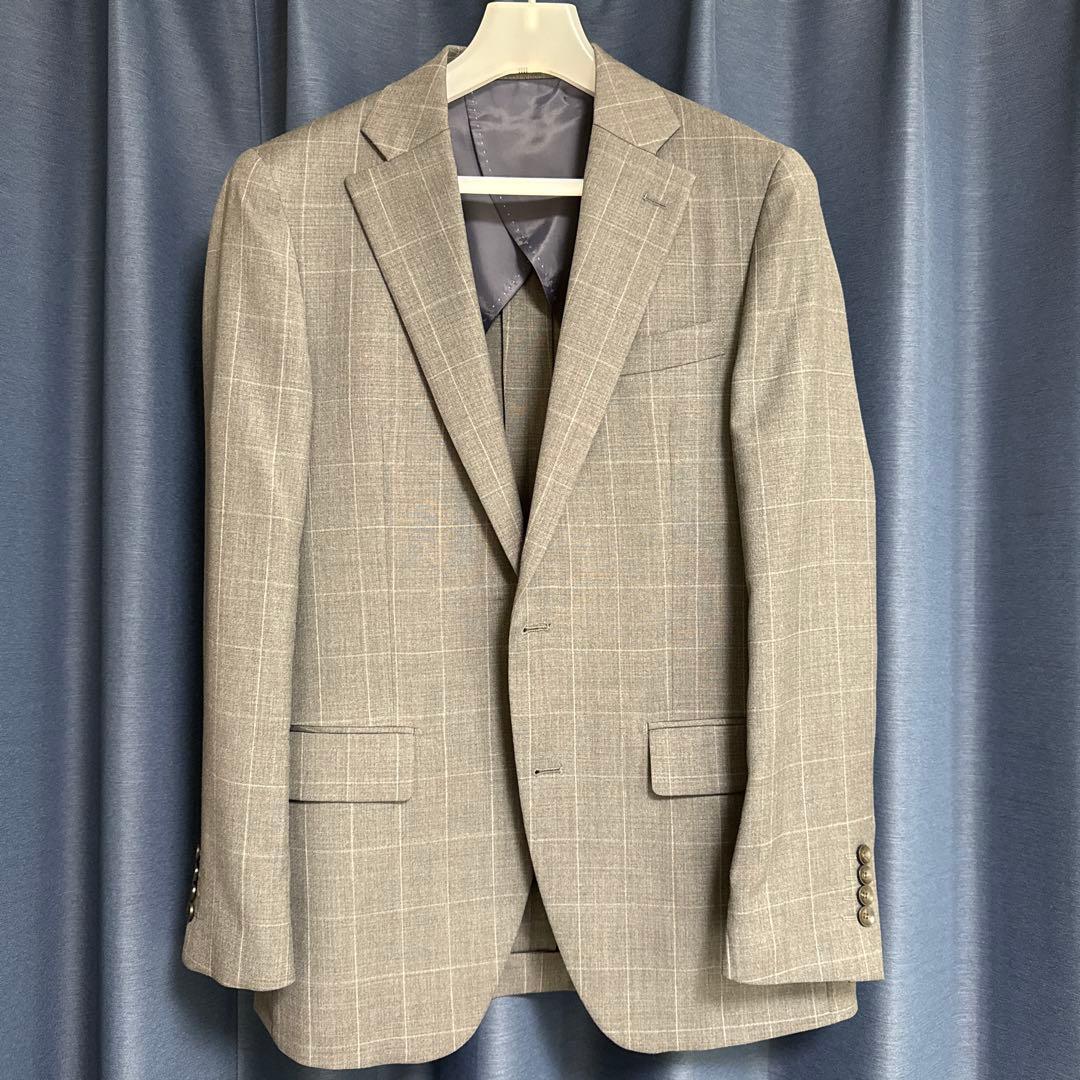 【新品/未使用】SUIT SELECT チェック柄ビジネススーツ（パンツ×2）