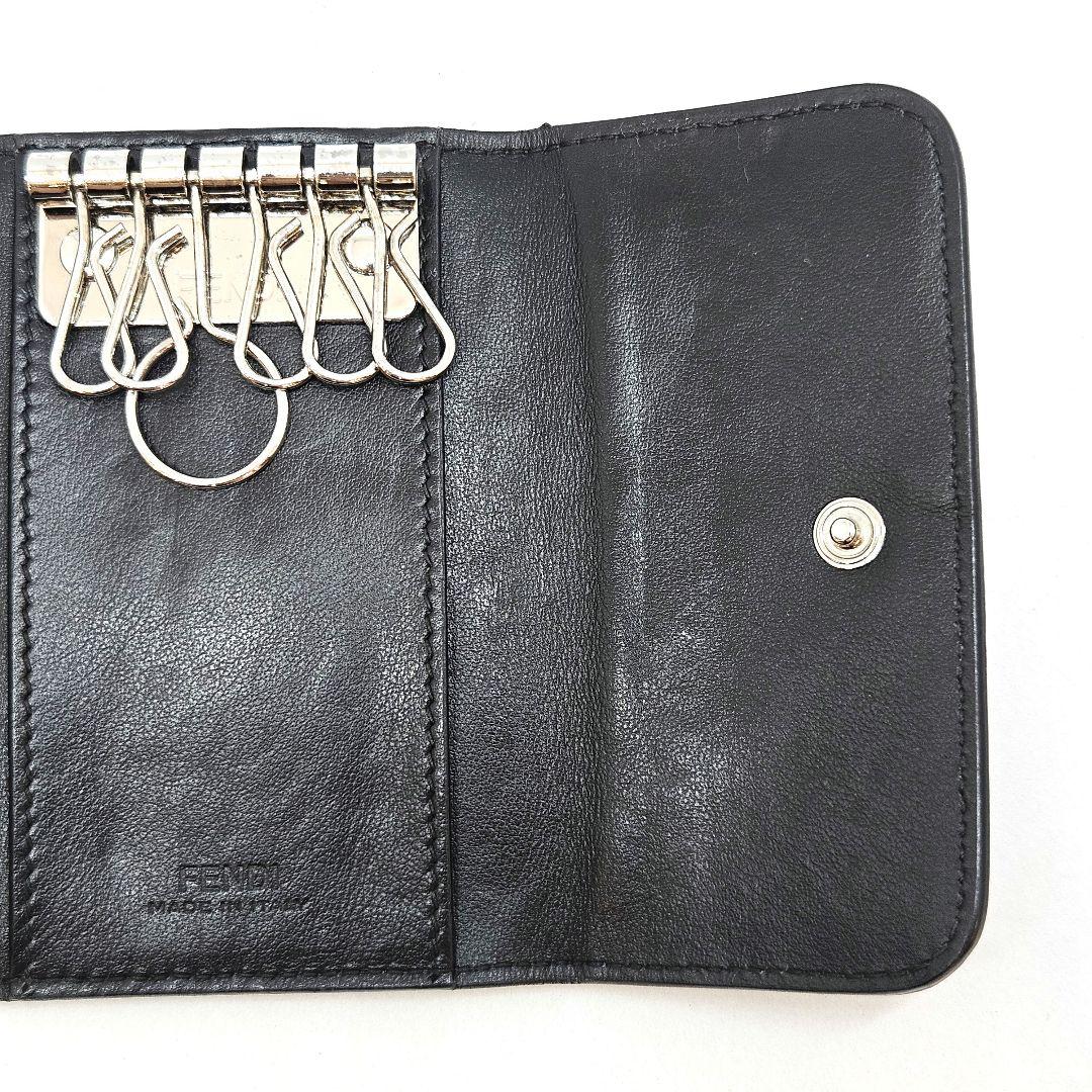 FENDI フェンディ ファブリック キーケース ズッカ柄 黄色 黒
