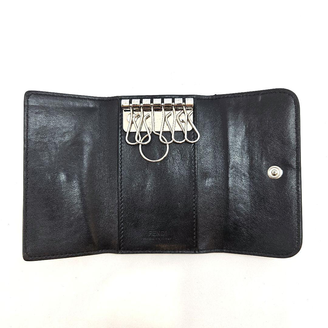 FENDI フェンディ ファブリック キーケース ズッカ柄 黄色 黒