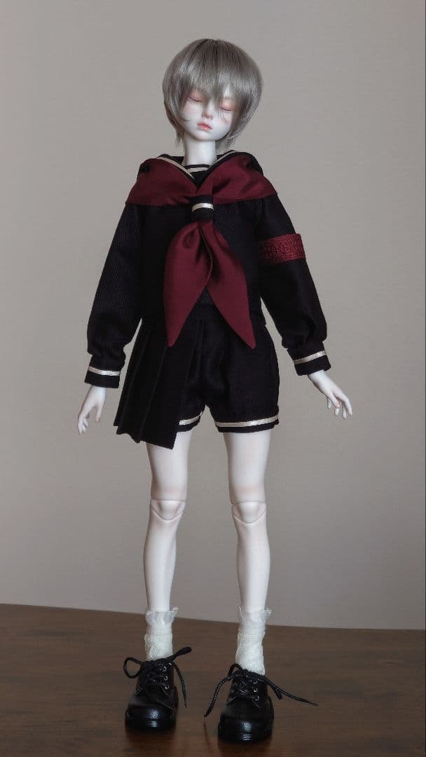 ドール用　衣装(ブラック)　アウトフィット　1/4サイズ　ハンドメイド