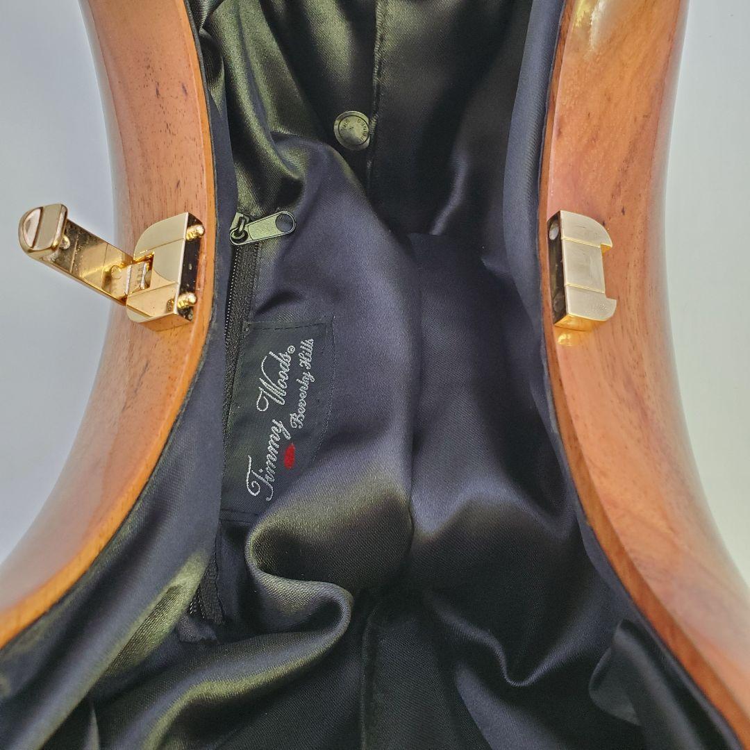 極美品 ティミーウッズ 木製 ハンドバッグ アカシア 天然木 希少 レア