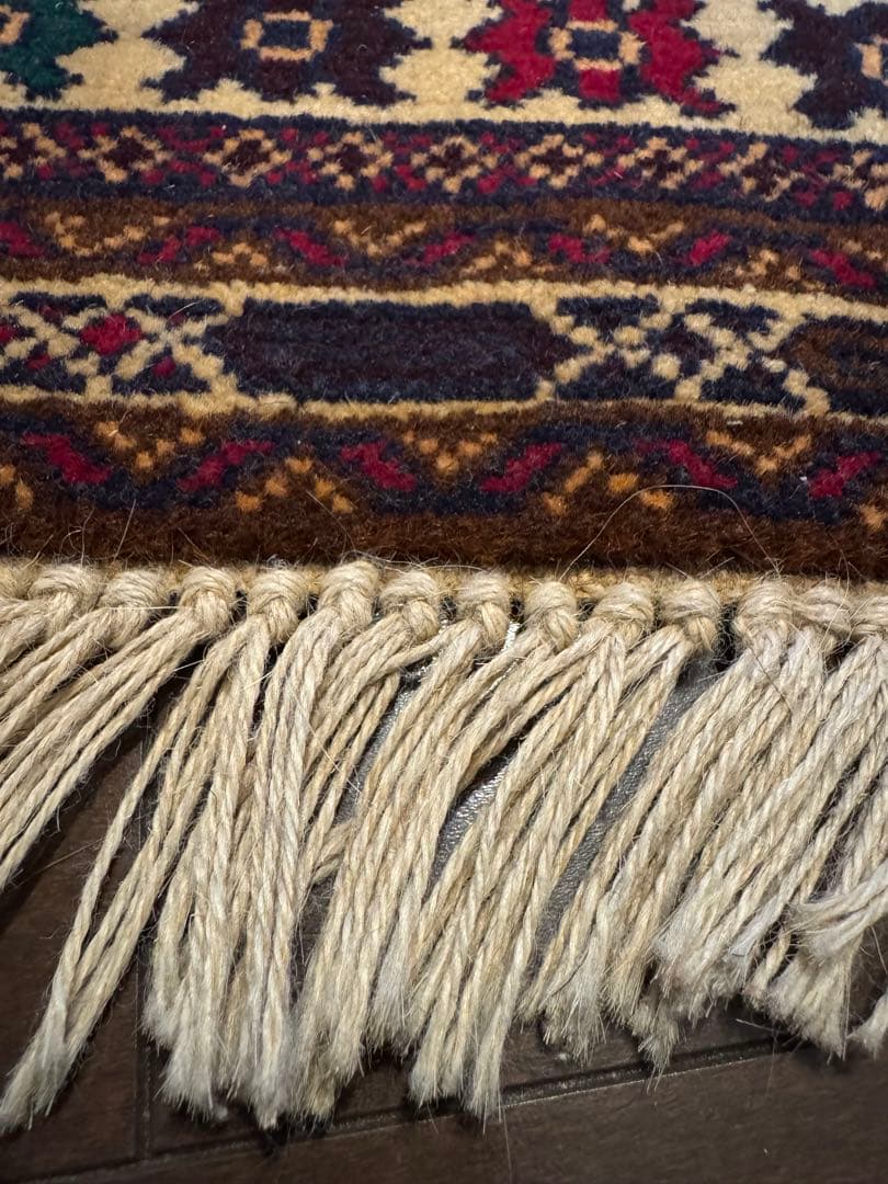 手織りダブルノット バルーチ族織トライバル絨毯　アフガンウール163×85cm