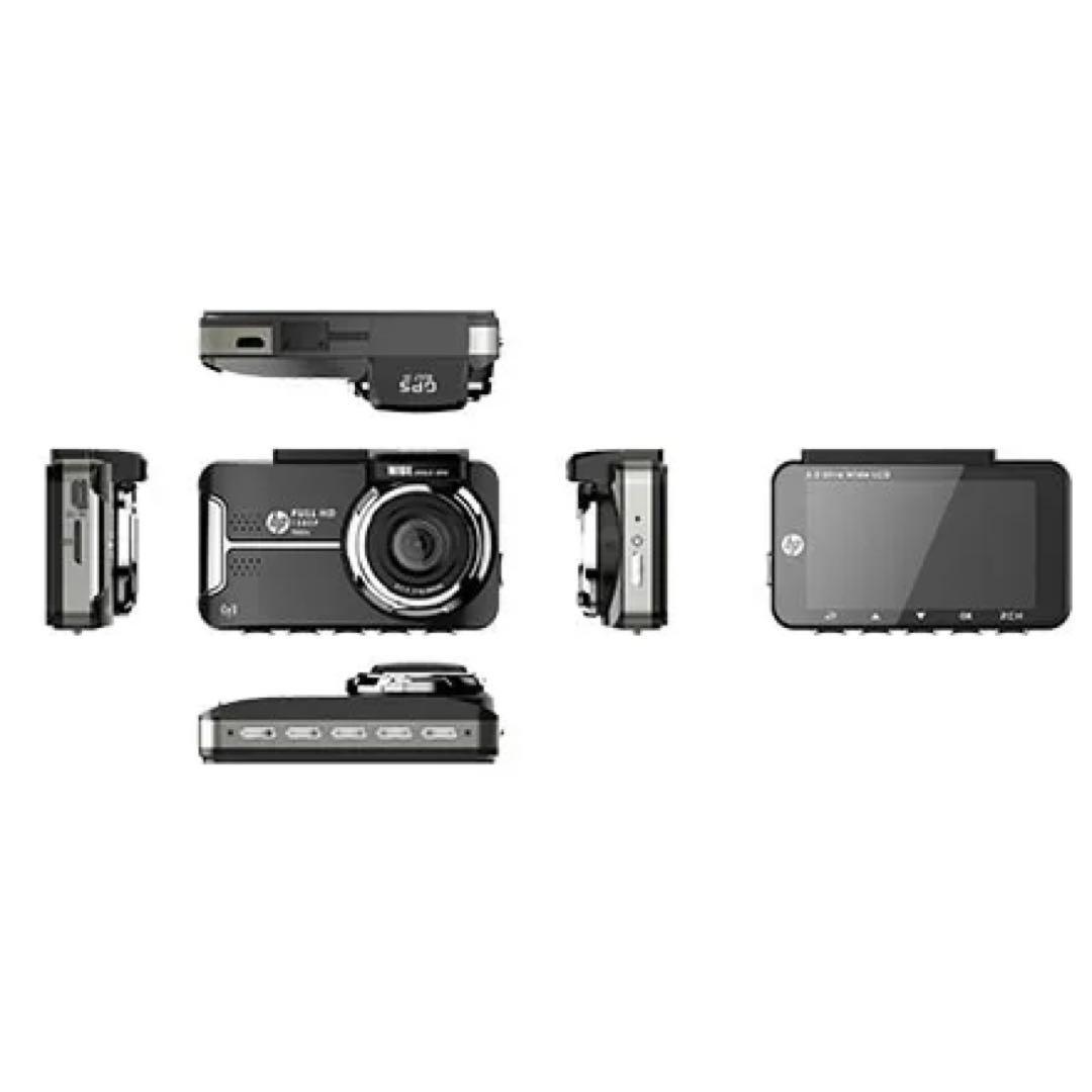 ドライブレコーダーhp ドラレコ 高画質 防犯対策 360度回転 前後スマホ広角