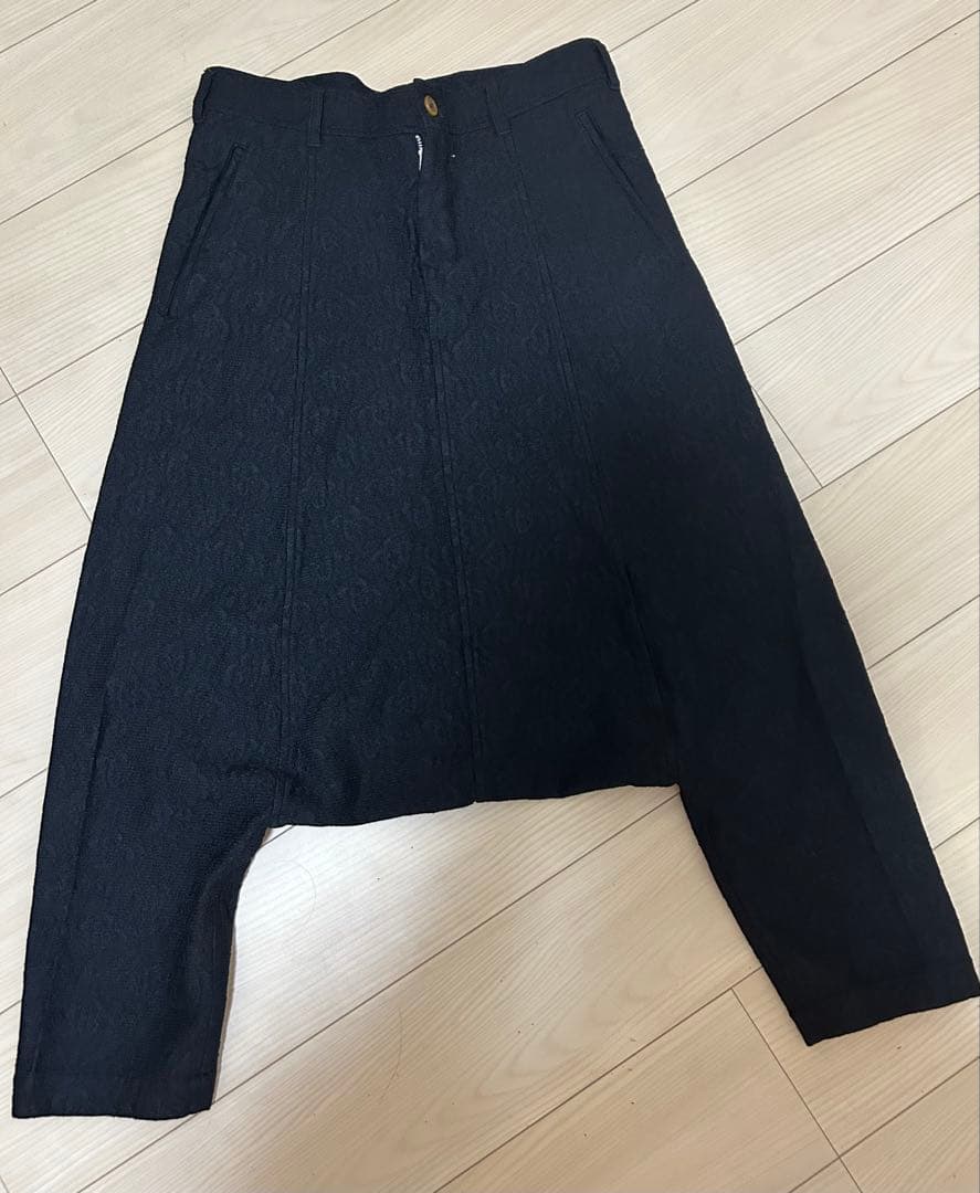 COMME des GARÇONS サルエルパンツ レース花柄 カーキ2点セット