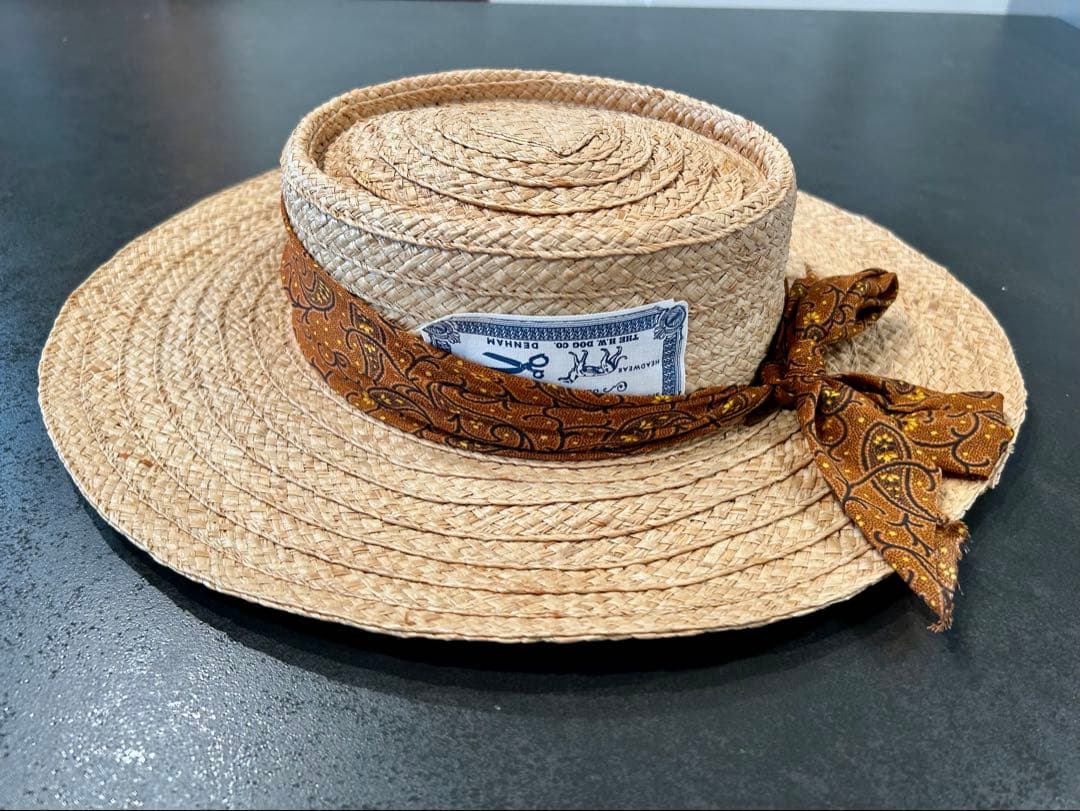 DENHAM デンハム　ストローハット　麦わら帽子