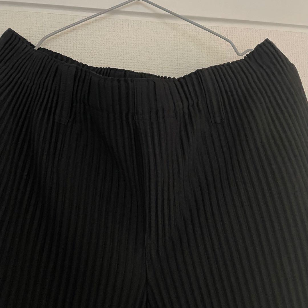イッセイミヤケ　オムプリッセ　プリーツパンツ　size 03 ブラック