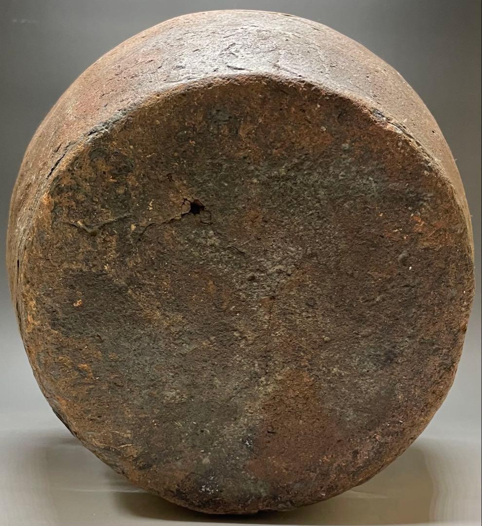 桂又三郎織　古伊賀　銭瓶壺　桃山時代　Z503