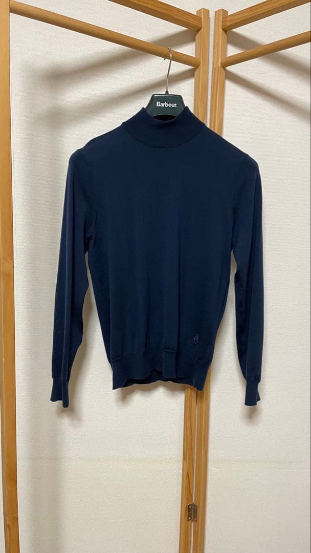 ミ*ー様 Paul Stuart ネイビー モックネックセーター M