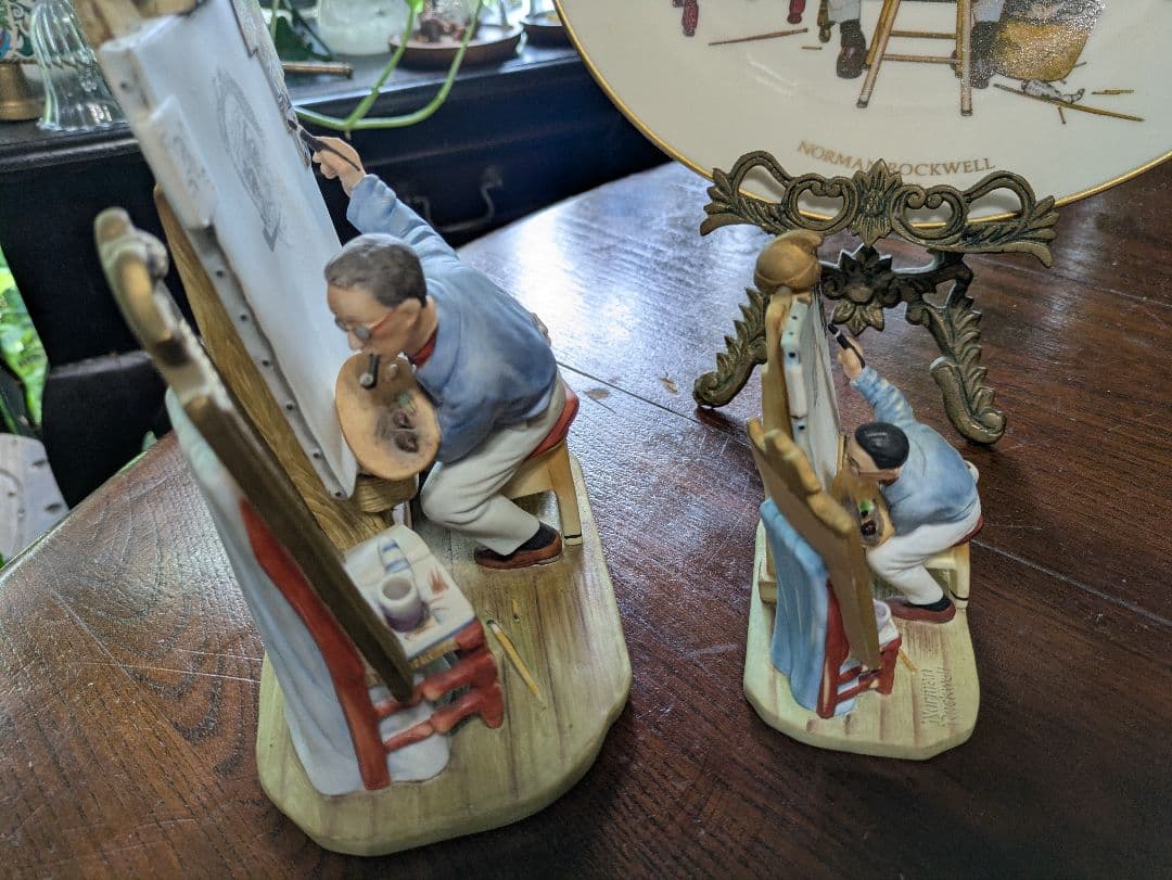 完全フルセット ノーマン・ロックウェル トリプル・セルフ・ポートレート 陶器