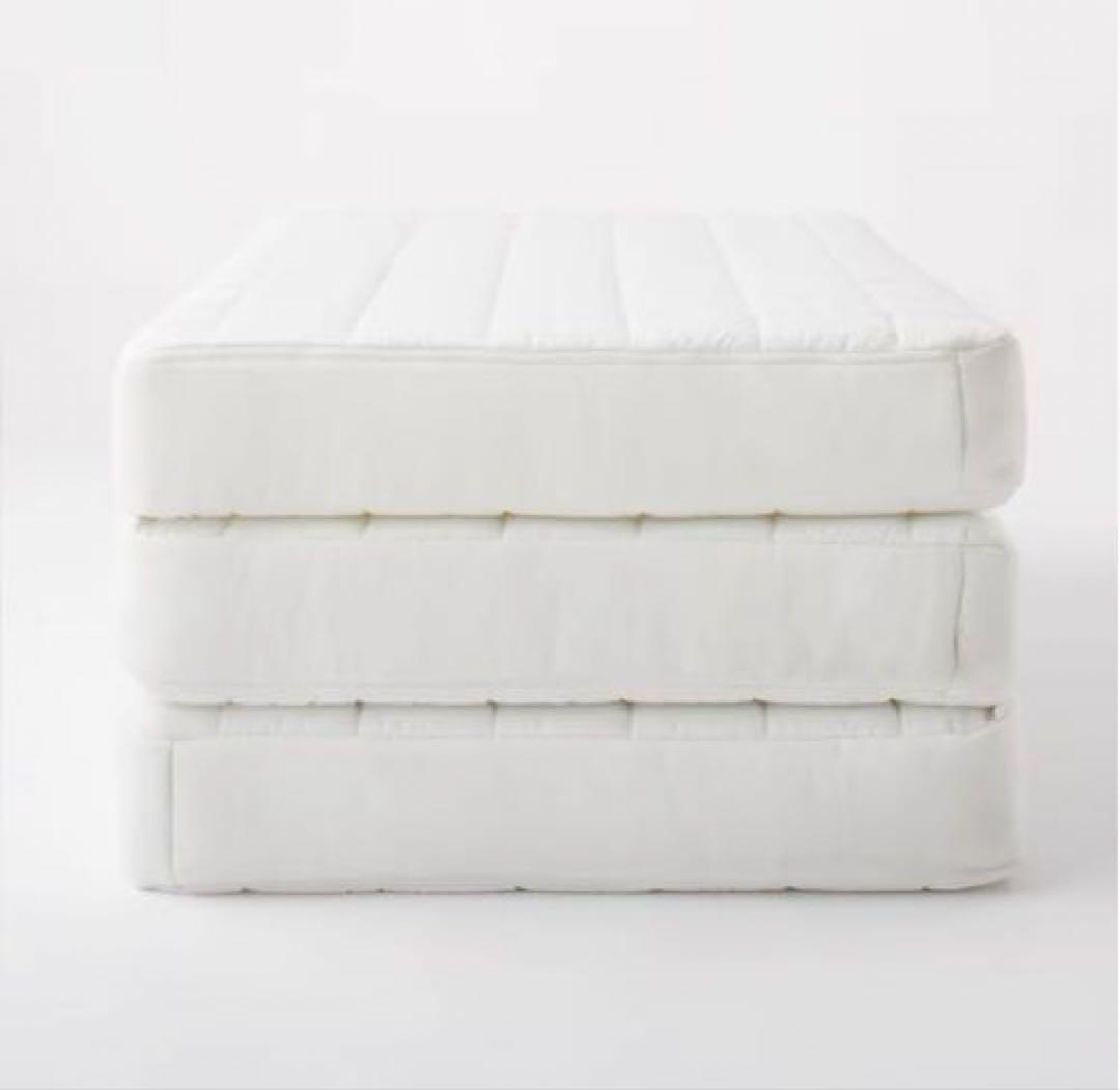 三つ折り　ポリエチレンノンコイルマットレス・セミダブル　無印良品