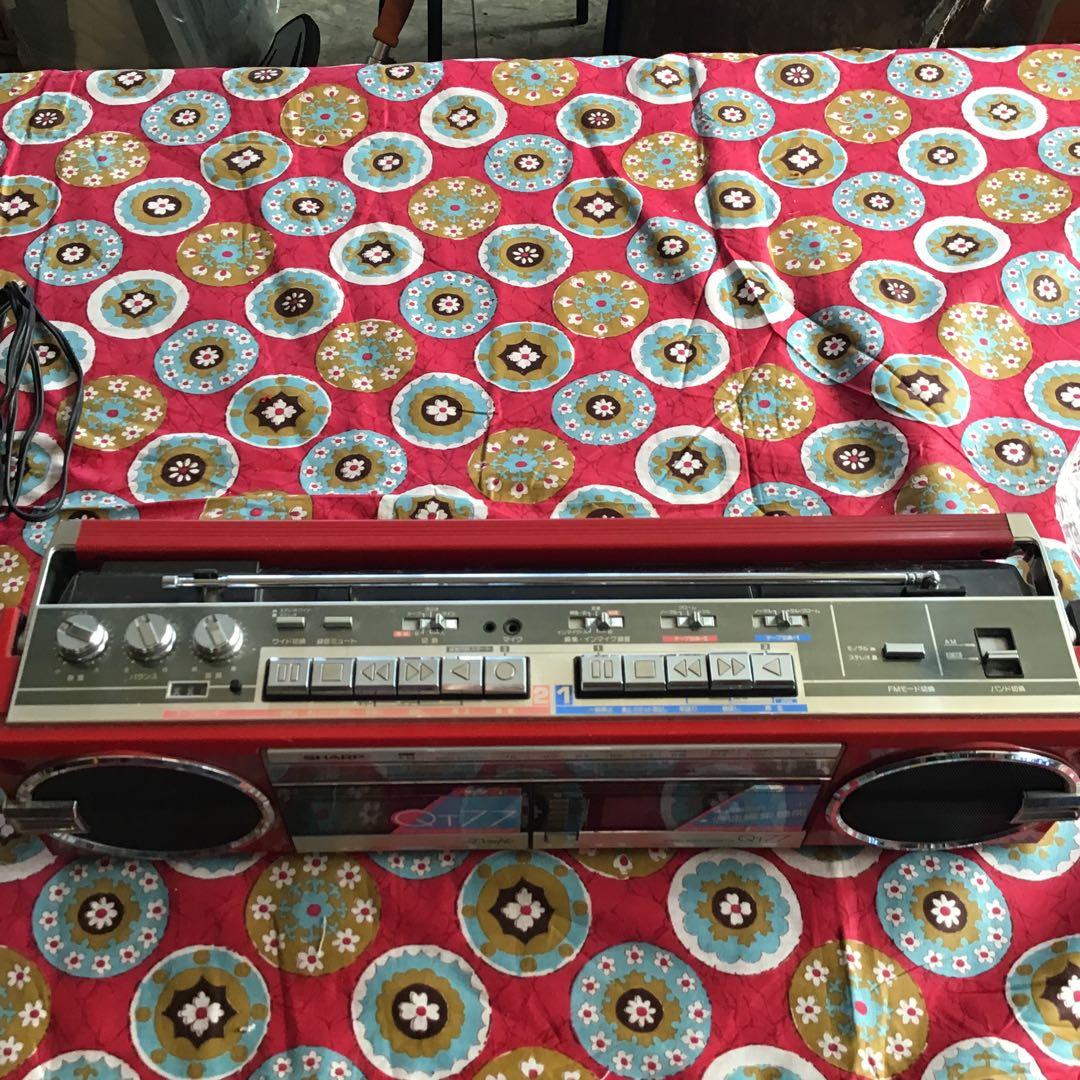 SHARP QT77R ラジカセ