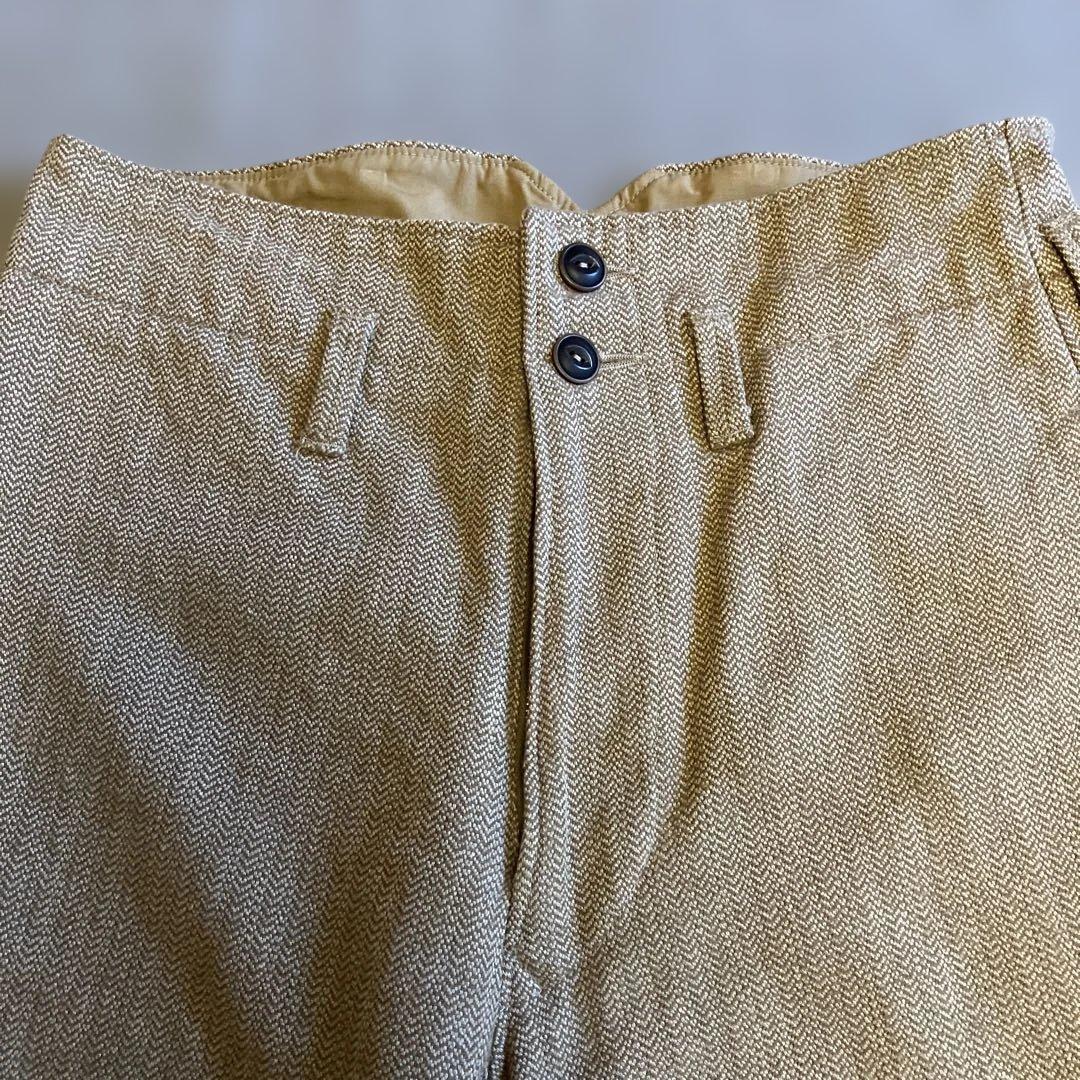 ぽわるんお値下げ45R コットンヘリンボーンの908ジョッパン　キャメル