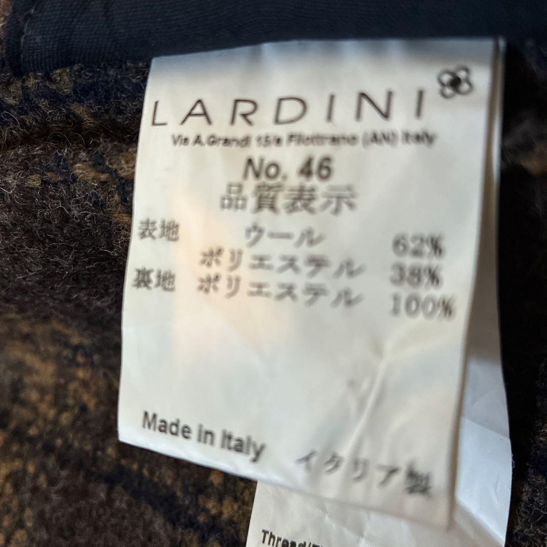 LARDINI チェック柄 テーラードジャケット 46 ラルディーニ
