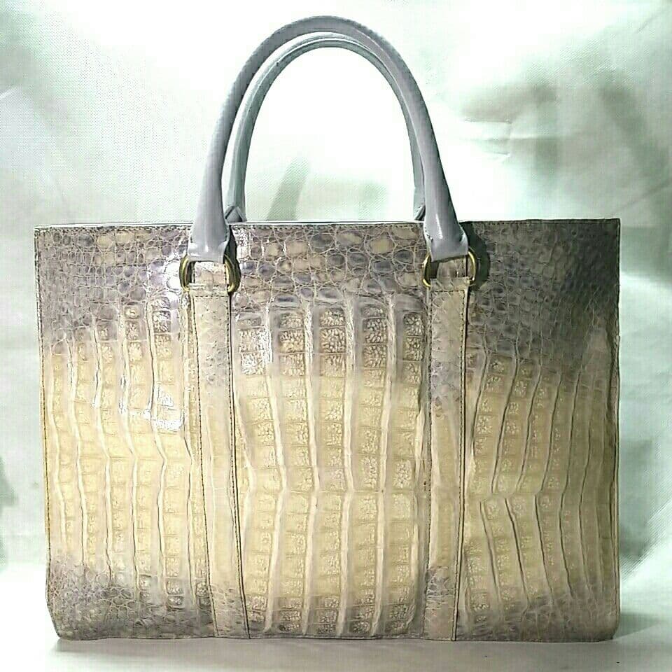 高級品質 ヒマラヤ マット クロコダイル ビジネス トートバッグ