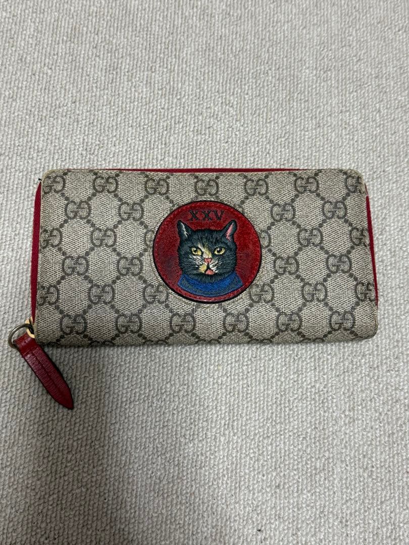GUCCI 猫刺繍 長財布 ミスティックキャット