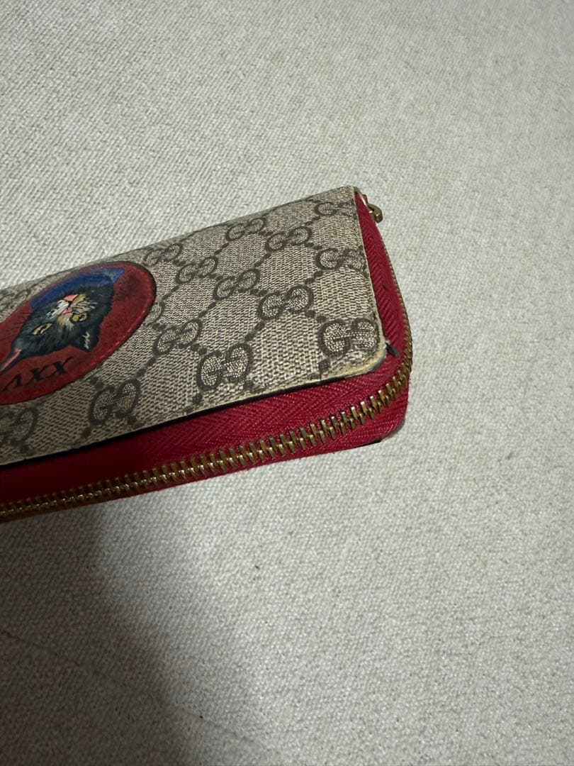 GUCCI 猫刺繍 長財布 ミスティックキャット