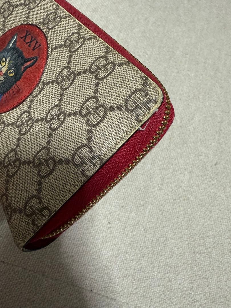 GUCCI 猫刺繍 長財布 ミスティックキャット