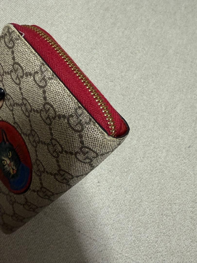 GUCCI 猫刺繍 長財布 ミスティックキャット
