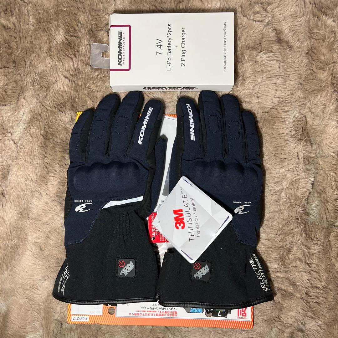 コミネ　バイク用 グローブ プロテクトエレクトリックヒートグローブ セット