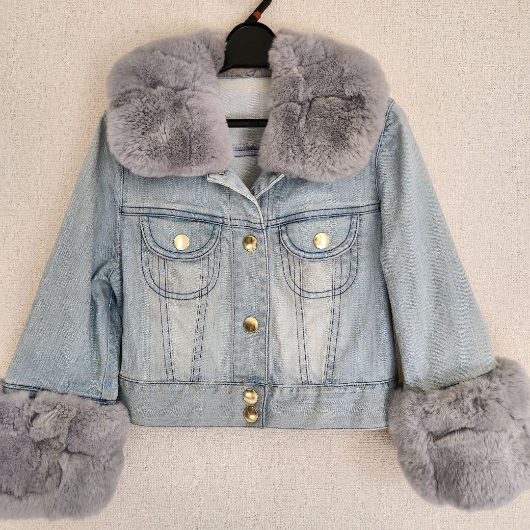 トゥービーシック ToBeChic レッキスファー デニムジャケット コート42