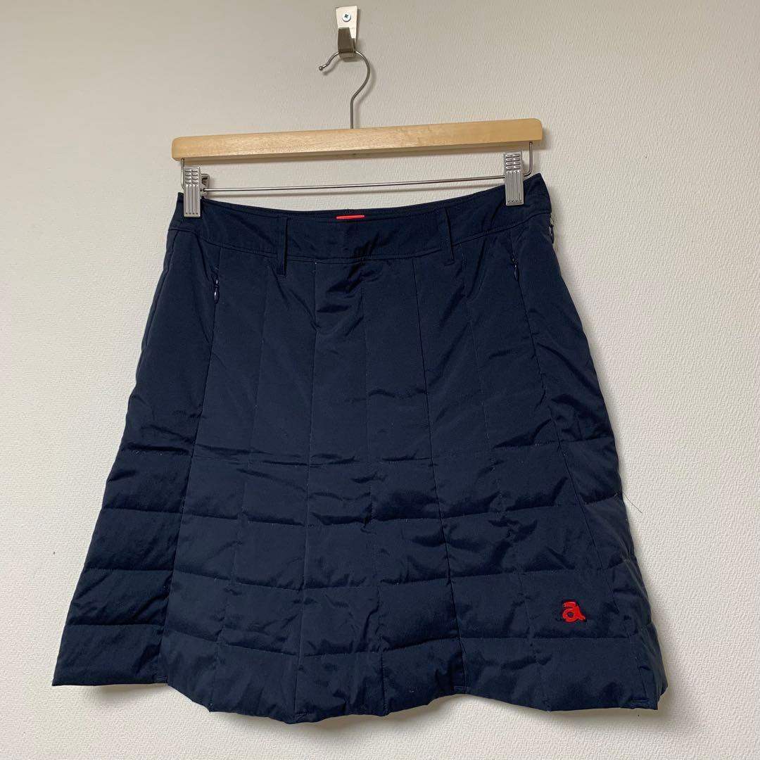【アルチビオ archivio】スカート 濃紺　ダウン フェザー　ゴルフ
