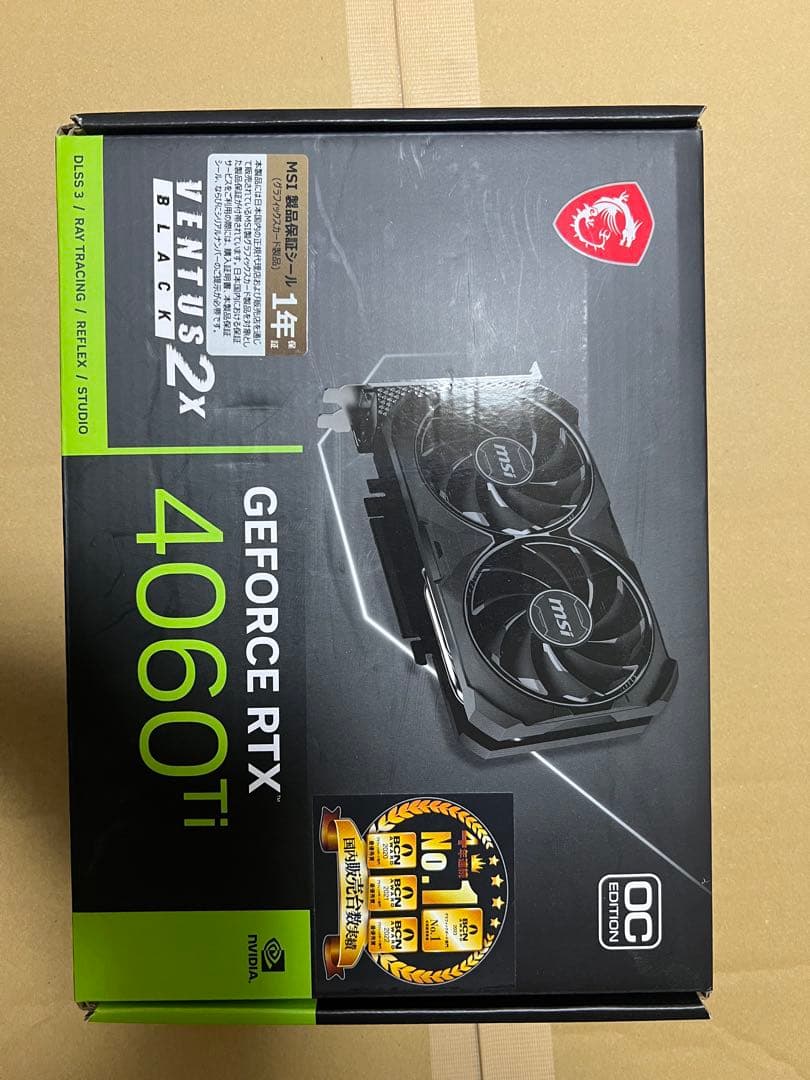 グラフィックボード・グラボ・ビデオカード MSI GeForce RTX 4060 Ti Ventus 2x oc