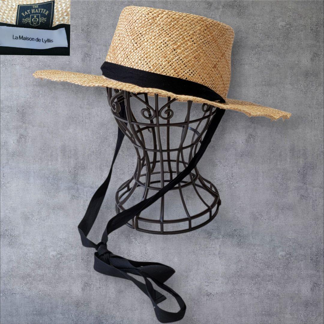 未使用 限定品 ラメゾンドリリス THE FAT HATTER 麦わら帽子 F