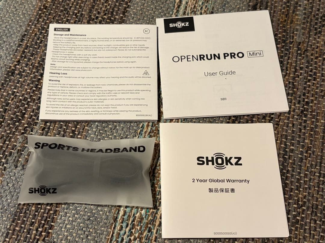 SHOKZ OPEN RUN PRO Mini 骨伝導イヤホン 美品中古