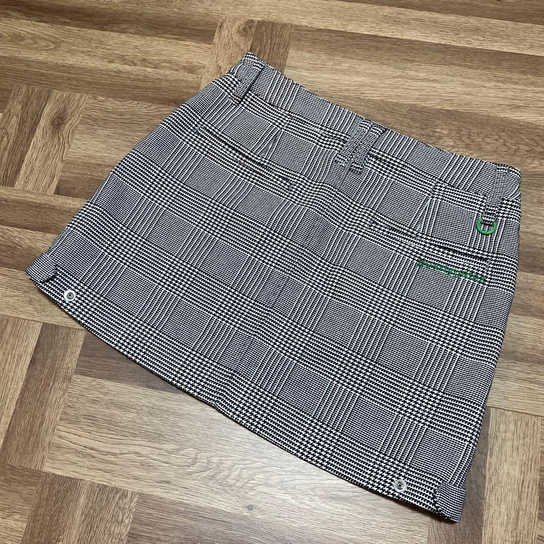 美品♡パーリーゲイツ♡スカート♡グレンチェック♡ブラック♡ホワイト♡グリーン♡M