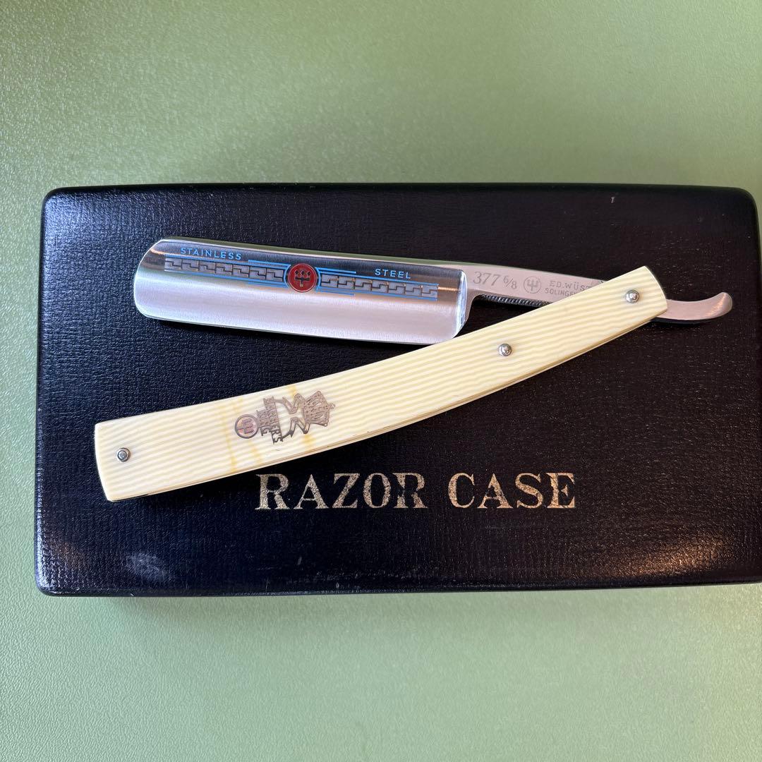 Breidora Stainless メンズ剃刀 レザーケース付き