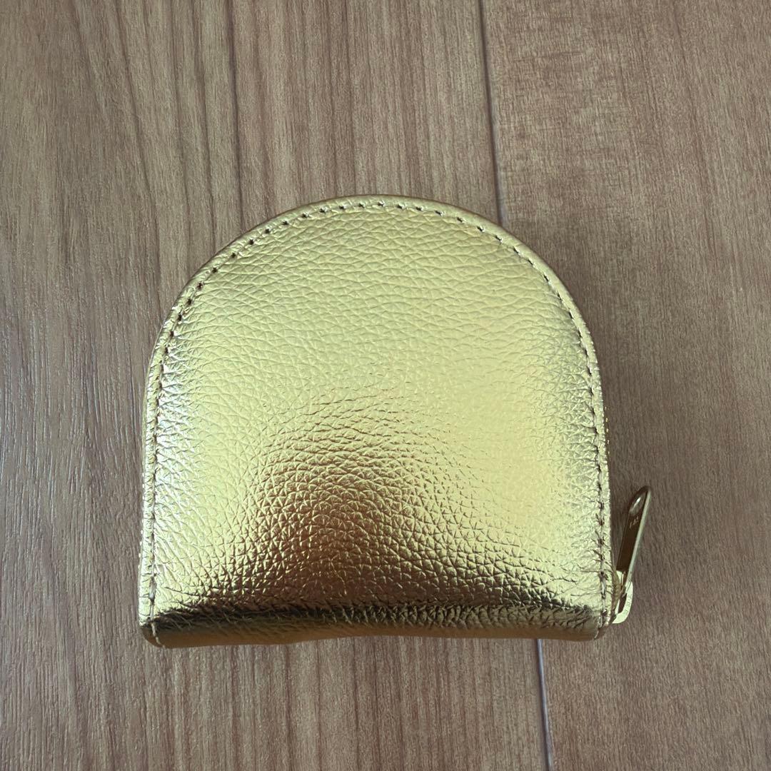 皇居限定 菊の御紋入り馬蹄型 　ケース 財布 小銭入れ 牛革