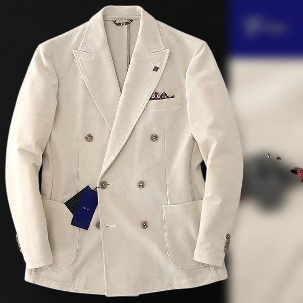 ジ*ン様 新品 ジーステージ ダブルジャケット 46(M) 白系 秋冬 G-st