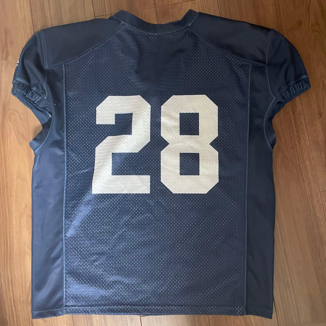 【非売品】アメフト　メッシュ　オービック　ブルー　ユニフォーム　Lサイズ ２８番