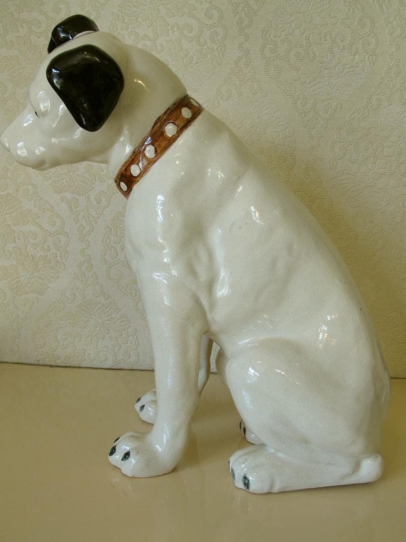 ビクター犬　ニッパーくん　大型31.5センチ　ビクター　犬　レア　爪付き　陶器