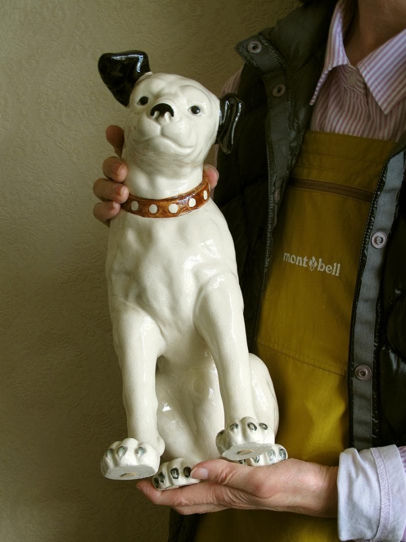 ビクター犬　ニッパーくん　大型31.5センチ　ビクター　犬　レア　爪付き　陶器